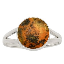 Indonesian Bumble Bee Jasper 925 Sterling Silver Ring Size 10 SDR251607 picture