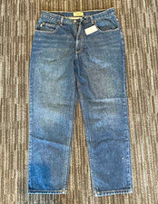 L.L.Bean Men’s Blue Denim Jeans Regular Fit Mid Rise Straight Leg Button NWT picture
