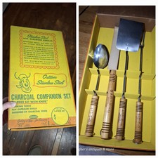Vintage rare ANDROCK 4 Piece NOS Stainless Steel Grill BBQ THE WASHBURN COMPANY picture
