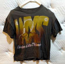 Vintage INXS Tour 1985-86 Black Cotton/Cotton Blend Adult M T-Shirt-DISTRESSED picture