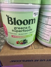 2x Bloom Greens & Superfoods Powder Strawberry Kiwi Probiotic 10.24 oz Exp 11/26 picture