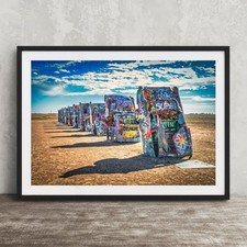 Cadillac Ranch Print Route 66 Amarillo Texas Roadside Wall Decor picture
