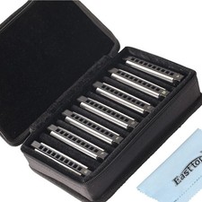 7 Pack 10 Hole Diatonic Blues Harmonica Set for Adults Students Gift picture