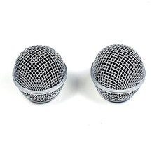 2x Mesh Microphone Grille For Shure SM58 565SD LC Microphone, Original Color picture