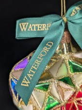 Vintage Waterford Holiday Heirlooms Seasons Faceted Heart Ornament Multicolor 4