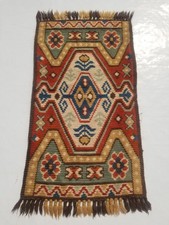 Vintage Traditional Caucasian Hand Knoted Multicolor Wool Rug Tapestry 3.9x2.3ft picture
