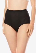 Catherine's 5-Pack Tag-Free Full Coverage Solid Black Cotton Briefs - Size 14 picture
