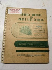CINCINNATI OPERATOR SERVICE MANUAL PART LIST CATALOG 6 10”L 14L GRINDING MACHINE picture