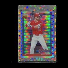 MIKE TROUT SILVER THROWBACK REFRACTOR CARD 2026 Topps Chrome Insert - Angels picture