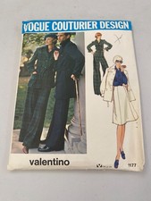 Vintage Valentino Sz 12 Sewing Pattern Vogue Jacket Pants Skirt Shirt 1177 picture