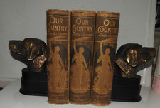 1800s Our Country - Illustrated 3 Volume Set 1895 Hardcover Books, Nice Old Find picture