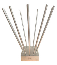 Zone Denmark Ultra Modern Fruit Bowl Basket Minimalist Metal 12 Rod Starburst picture