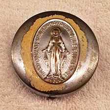 Oval Virgin Mary Miraculous Medal Collectible Christian Religious Medal picture