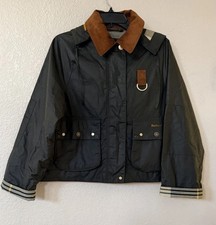 New Barbour Erma Waxed Cotton Jacket In Archive Olive/Ancient Tartan Sz 2 $500 picture