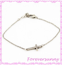 Brighton Starry Night Cross Crystal Silver Sandal Anklet picture