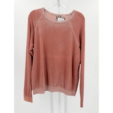 FREECITY Lucky Rabbit Sweatshirt Large NWT Rust Orange Faded Hunky Dory Raglan picture