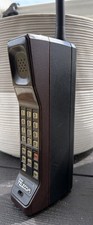RARE Brown/Black🔥1987 Motorola DynaTAC 8000S Thick Brick Cellphone Accessories picture