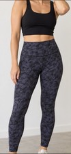 Athleta Elation Textured Tight Womens Black Gray High Rise Ankle Yoga S picture