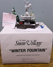 Department 56 Original Snow Village Winter Fountain 54097 w/ Card & Box 1991 picture