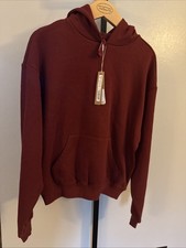 Skims Women’s Classic Cotton Fleece Hoodie X-Small PL-PLO-8365W Color Merlot picture