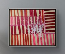 Hammond Original Expressionist Red Abstract Pattern Acrylic 11x14 Canvas picture