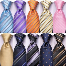 Mens Woven Wedding Ties 100 Colours Paisley Floral Solid Necktie Handkerchief Se picture