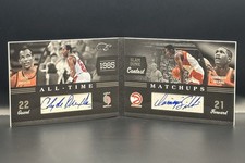 2010-11 Panini Clyde Drexler Dominique Wilkins /25 Booklet Dual Auto #4 picture