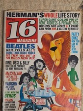 Vintage 16 Magazine Nov 1965 Herman Beatles Byrds Patty Duke McCallum picture