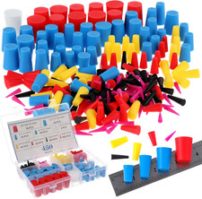 450 Pcs Silicone Tapered Rubber Plugs, 9 Sizes Stopper Assortment picture