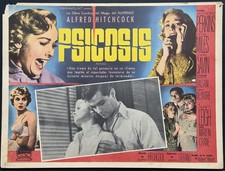 PSYCHO JANET LEIGH JOHN GAVIN ALFRED HITCHCOCK MEXICAN LOBBY CARD 1960 picture