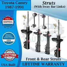 KYB OEM Front & Rear Struts W/Sway Bar For 1987-1991 Toyota Camry 9 Yr  Warranty picture