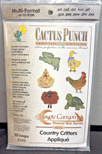 Cactus Punch Embroidery CD Country Critters Applique Vol 5 Coyote Canyon CC05 picture