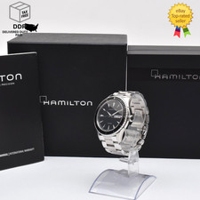 [ Top MINT w/Box, Paper ] Hamilton Jazz master H3375110 Black Silver Men's Watch picture