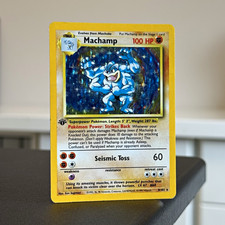 Machamp 8/102 1st Edition Holo Rare WotC Pokemon Base Set HP picture