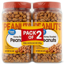 2 pk Great Value Honey Roasted Peanuts, 34.5 oz picture