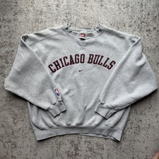 Vintage Chicago Bulls Sweatshirt XL Gray NBA Team Nike 90s Last Dance Scottie P picture