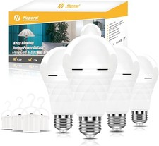 A19 Rechargeable LED Light Bulbs Emergency Backup 60W Daylight 4-Pack picture