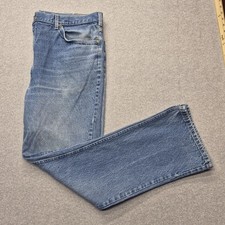 Vintage Lee Jeans Mens 42x34 Blue Denim Regular Fit Made in USA Classic 5 Pocket picture