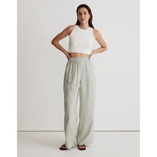 MADEWELL The Carley Wide-Leg Pant in Softdrape Sage Green Sz M NWT {3C2} picture