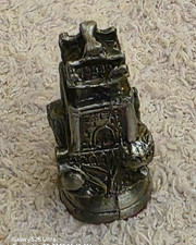 Antique  Metal Building Chess Piece, Red Felt Base, Buildings & Architecture(J) picture
