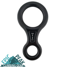 Epic Peak Large Figure 8 Belay Device Descender for Climbing w/ Free Decal Black picture