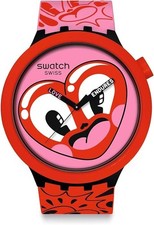 Swatch Big Bold Biosourced Unisex Watch Casual Plastic Red Automatic Waterpro... picture