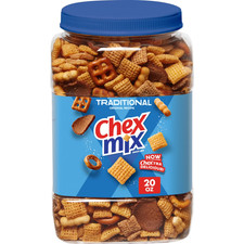 Chex Mix Traditional Snack Mix, Salty Snacks Tub, 20 oz New picture