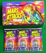 2013 Topps Mars Attacks INVASION -3 SEALED HOBBY PACKS PLUS EMPTY DISPLAY BOX picture