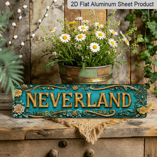 2D Classic Neverland Metal Sign Garden Home Bedroom Room Garage Wall Decoration picture