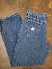 Vintage Lee Jeans Mens 20 Husky 34x30 Blue Denim Stretch Waist Strap Retro picture