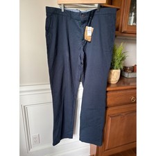 NWT L.L.Bean Men's Pants Size 44 x 34 Lakewashed Stretch Khakis Navy Blue Chinos picture