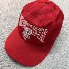 VTG Wisconsin Badgers Hat Cap Mens  One Size PUKKA USA Spellout picture