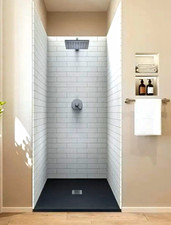 Castico Arcadia 36x36 Solid Composite Stone Shower Base, Graphite Sand MPN picture