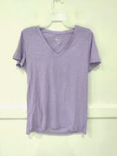 NWT Felina Women's Cozy Everyday Short Sleeve V-Neck T Shirt Size M $35 FLD211 picture